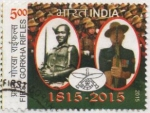 Stamps : Asia : India :  PRIMEROS  RIFLES  GORKHA