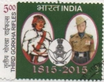 Stamps : Asia : India :  TERCEROS  RIFLES  GORKHA