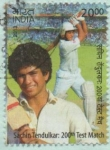 Stamps India -  SACHIN  TENDULKAR.  PARTIDO  NÚMERO  200.