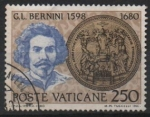 Stamps Vatican City -  GIAN  LORENZO  BERNINI  Y  MEDALLÓN