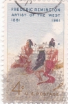 Stamps United States -  FREDERIC REMINGTON-ARTISTA