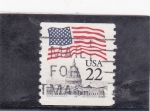 Stamps : America : United_States :  BANDERA ESTADOUNIDENSE Y CAPITOLIO