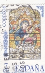Stamps Spain -  VIDRIERA-LA VIRGEN Y EL NIÑO (25)