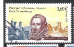 Stamps Andorra -  2012 Enrique IV, Rey de Francia y copríncipe de Andorra. Conjunta con Francia.