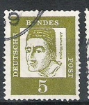 Stamps Germany -  1961 -1962 Personajes. Papel fosforescente. 3 C.