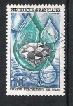 Stamps France -  1969 European Water Charter./