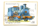 Stamps : America : Uruguay :  LOCOMOTORA ORENSTEIN & KOPELL 1912