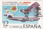 Stamps Spain -  50 aniversario de las líneas aéreas de España (26)