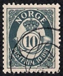 Stamps : Europe : Norway :  Corona y trompa de correos