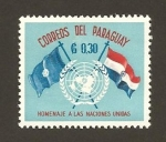 Stamps America - Paraguay -  Homenaje a las Naciones Unidas