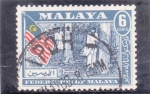 Sellos de Asia - Malasia -  la extracción del caucho