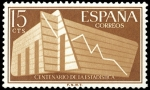 Stamps : Europe : Spain :  ESPAÑA SEGUNDO CENTENARIO NUEVO Nº 1196 ** 15C CASTAÑO  ESTADISTICA