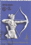 Stamps Russia -  Olimpiada Moscu-80 -tiro con arco