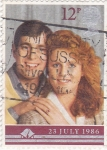 Stamps United Kingdom -  principe Andrés y Sarah Ferguson