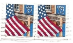 Sellos de America - Estados Unidos -  Bandera