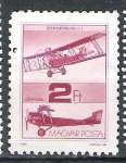 Sellos de Europa - Hungr�a -  1988 Correo aéreo. Historia de la aviación nacional.