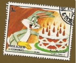 Sellos del Mundo : Asia : United_Arab_Emirates : SHARJAH - Personajes  de la Warner - Cumpleaños de Bugs Bunny