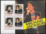 Sellos del Mundo : America : San_Vicente_y_las_Granadinas : Michael Jackson