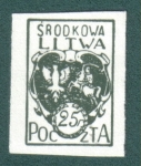 Stamps : Europe : Lithuania :  El Escudo de Armas de Lituania Central