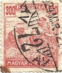 Stamps Hungary -  SEGADORES. VALOR FACIAL 300 Coronas. YVERT HU 353