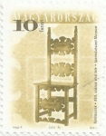 Stamps Hungary -  MOBILIARIO ANTIGUO. SILLA DEL SIGLO XVII, SELLO REEDITADO DE 1999. YVERT HU 3784