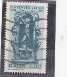 Stamps Italy -  escultura de Benvenuto Cellini