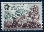 Stamps Spain -  Vicentenario c0nstitucion EE.UU.
