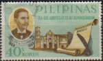 Sellos del Mundo : Asia : Philippines : FILIPINAS 1968 Scott988 Sello Aniversario Constitución Malolos, Felipe G. Calderon e Iglesia Barasoa