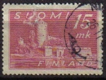 Stamps Europe - Finland -  FINLANDIA SUOMI FINLAND 1945 Scott 247 Sello Castillo de Savonlinna Michel 317