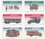 Stamps Brazil -  MEDIOS DE TRANSPORTE