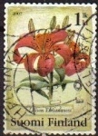 Stamps Finland -  FINLANDIA SUOMI FINLAND 2007 Sello Serie Flores Lilas Usado