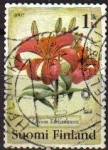 Sellos del Mundo : Europa : Finlandia : FINLANDIA SUOMI FINLAND 2007 Sello Serie Flores Lilas Usado