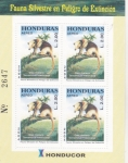 Stamps : America : Honduras :  FAUNA SILVESTRE EN PELIGRO DE EXTINCIÓN