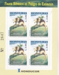 Stamps Honduras -  FAUNA SILVESTRE EN PELIGRO DE EXTINCIÓN