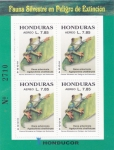Stamps Honduras -  FAUNA SILVESTRE EN PELIGRO DE EXTINCIÓN