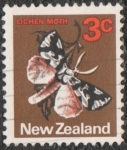 Stamps New Zealand -  Lichen Moth