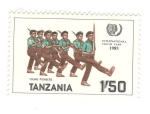 Stamps Tanzania -  Año internacional de los jovenes