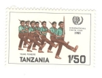 Sellos de Africa - Tanzania -  Año internacional de los jovenes