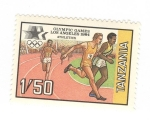 Stamps Tanzania -  Juegos olímpicos de Los Ángeles. Atletismo