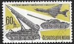 Stamps Czechoslovakia -  1509 - Armas del Pacto de Varsovia.   , lanzamisiles, tanque y avión