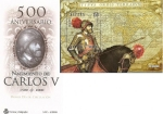 Stamps Spain -  500 Aniversario Nacimiento de Carlos V - HB en SPD