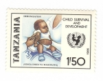 Sellos de Africa - Tanzania -  Supervivencia y desarrollo de los niños