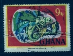 Sellos del Mundo : Africa : Ghana : CAMALEON