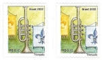 Stamps Brazil -  Instrumentos musicales - Trompeta