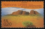 Stamps America - ONU -  AUSTRALIA - Parque nacional de Ulurú-Kata Tjuta