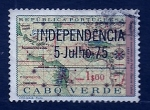 Stamps Cape Verde -  Mapa Nacional
