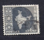 Stamps India -  Mapa de la INDIA