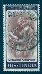 Stamps India -  Escoltura medieval