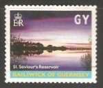 Sellos del Mundo : Europa : Reino_Unido : Guernsey - St. Saviours reservoir