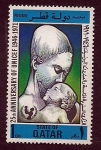 Stamps : Asia : Qatar :  25 Aniver.UNICEF